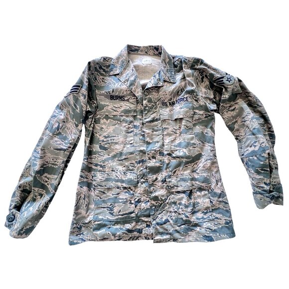 U.S. Air Force Camouflage Men's Field Jacket Size 42L Military Jacket BURNS